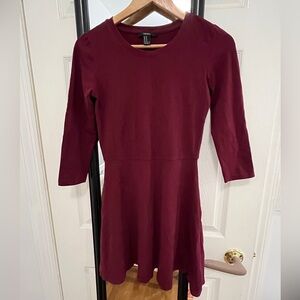burgundy charming dress, Forever21, New